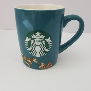 Starbucks Teal Mug with Camouflag Dog Pattern 2020
